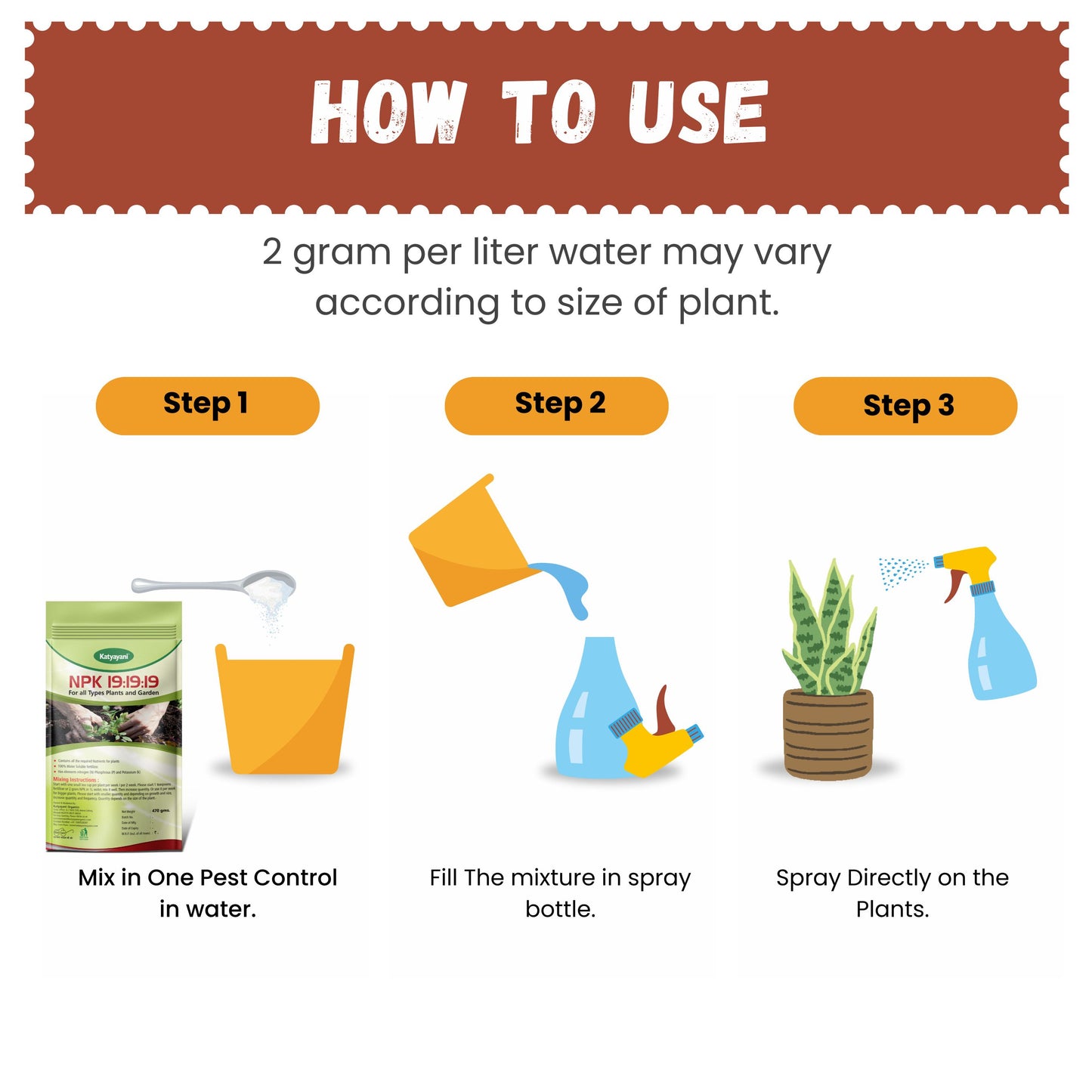 GGV NPK 19 19 19 100% Water Soluble Plant Food Fertilizer