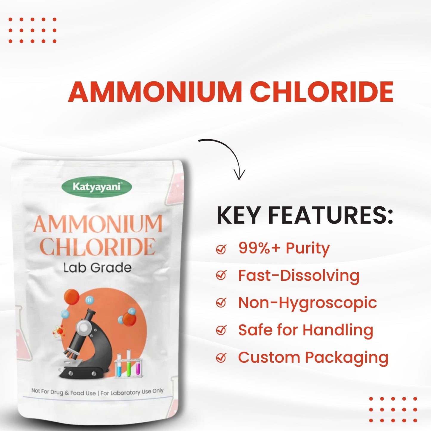 GGV Ammonium Chloride Laboratory-Grade 500gm (18oz)