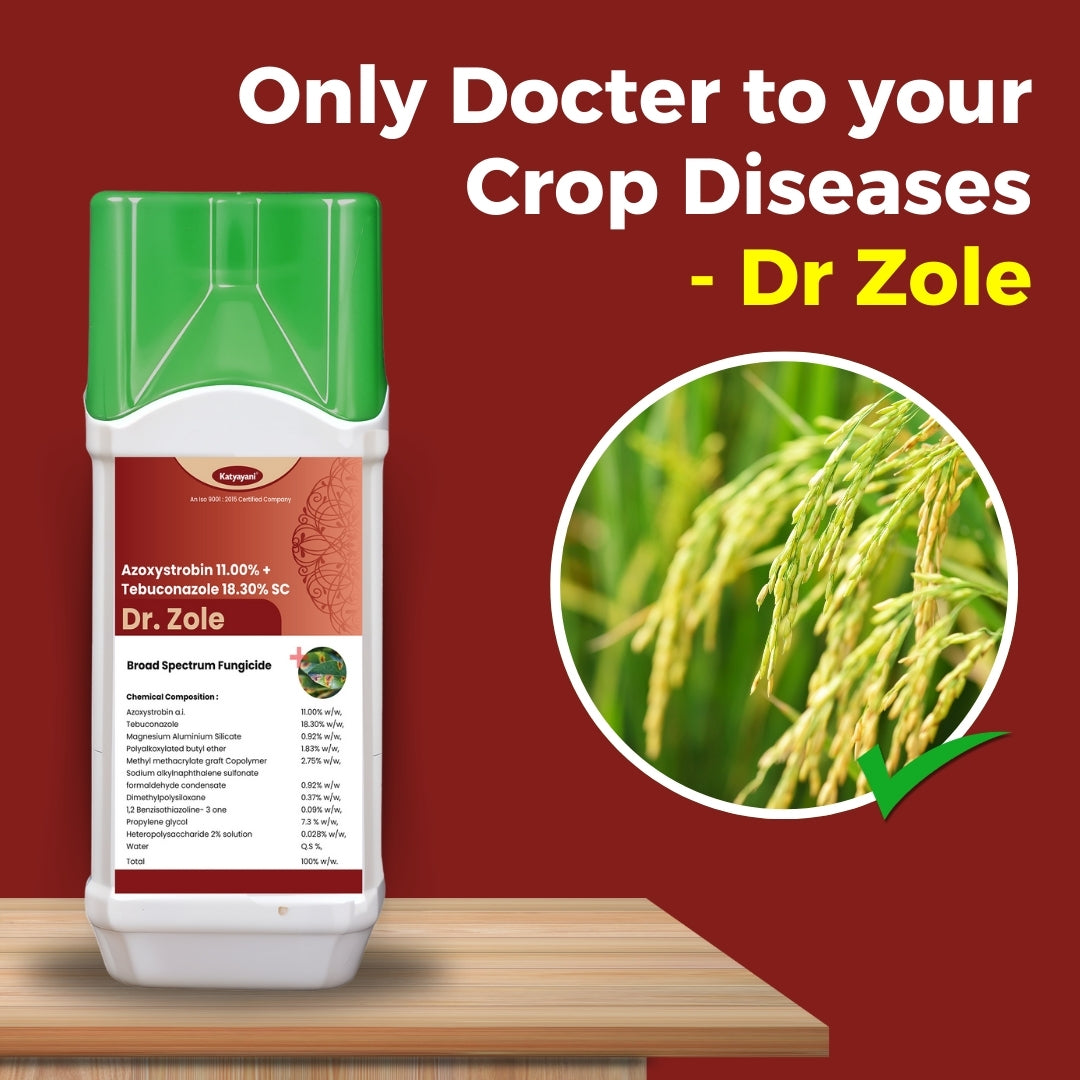 Katyayani Dr Zole Azoxystrobin 18.2% + Difenoconazole 11.4% SC – Advanced Dual-Action Fungicide 🛒 Buy 1 Get 2 Free – Limited Time Offer!