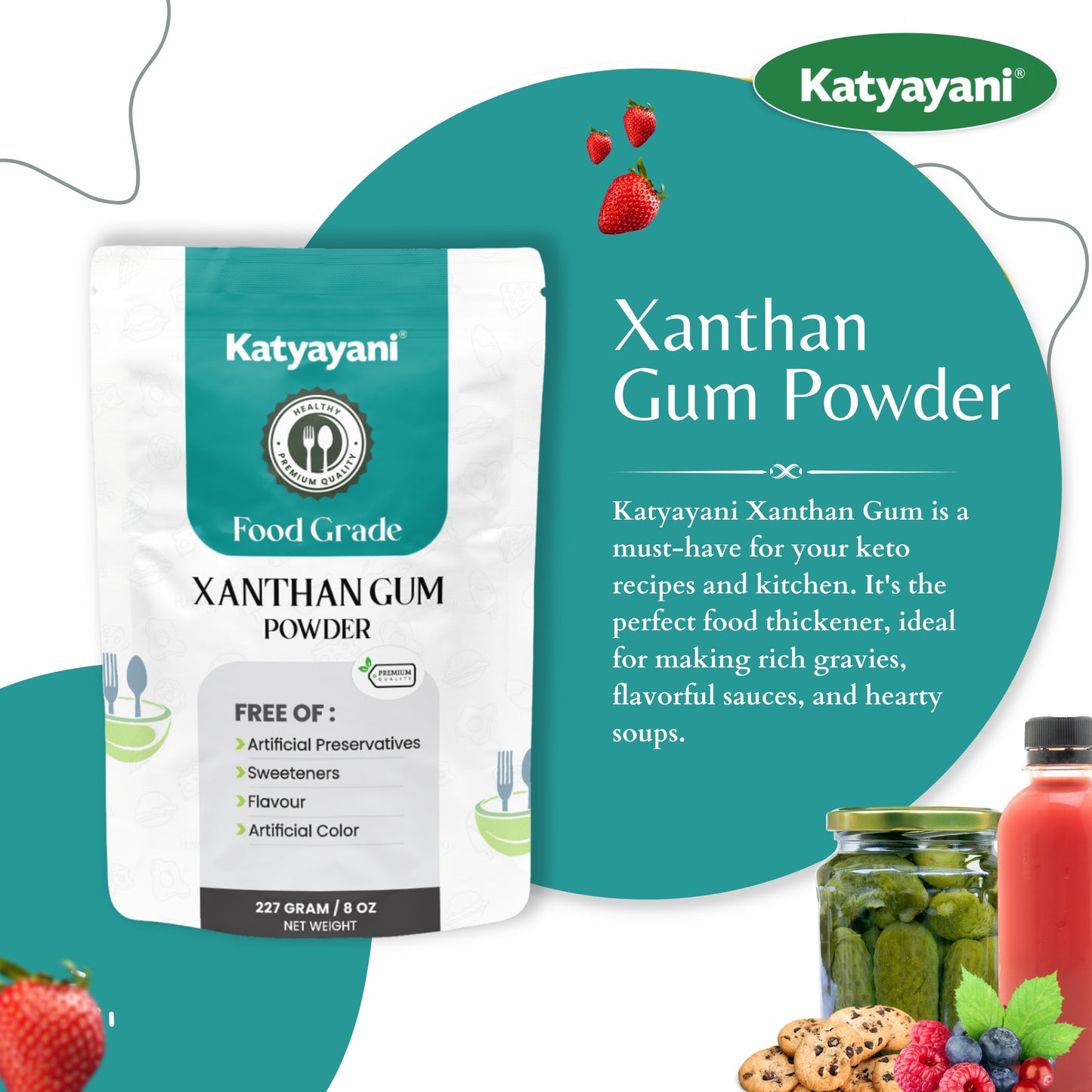 Xanthan Gum 227 gm (8oz)- Food Grade