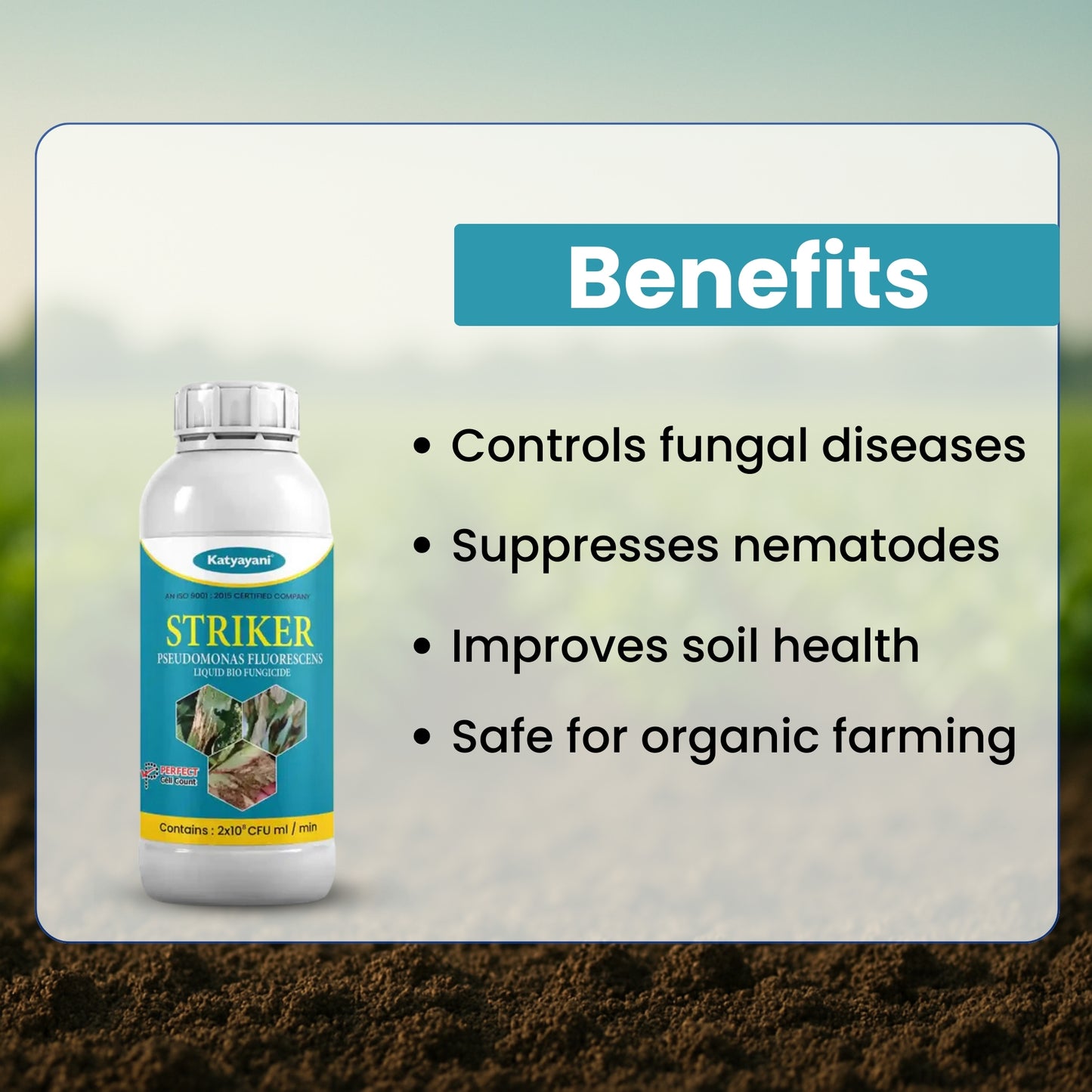 Katyayani Pseudomonas Fluorescens Bio Fungicide – Organic Disease Control for Plants | Root Rot, Wilt & Blight Solution | UAE Delivery