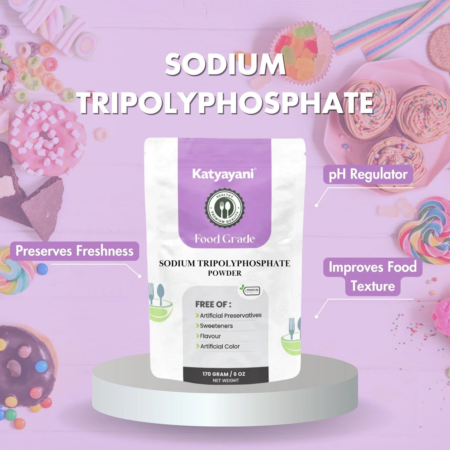 Katyayani Sodium Tripolyphosphate (STPP) Food Grade – Moisture Retention & Preservative | Buy 1 Get 1 Free
