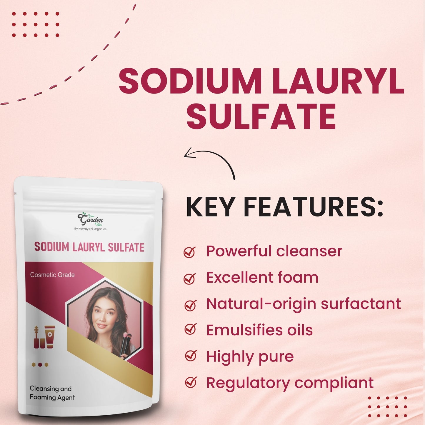 GGV Sodium Lauryl Sulfate-Cosmetic Grade | Cleansing and Foaming Agent