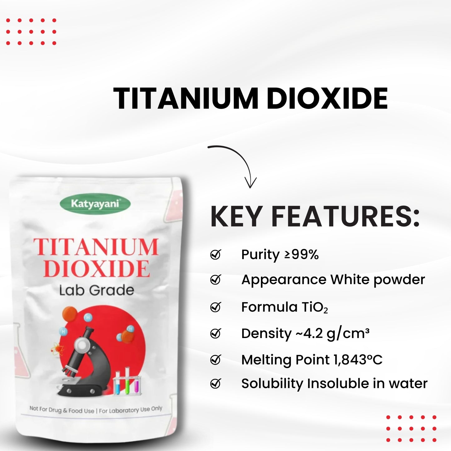 GGV Titanium Dioxide: Lab Grade (TiO2) (0.8lb)