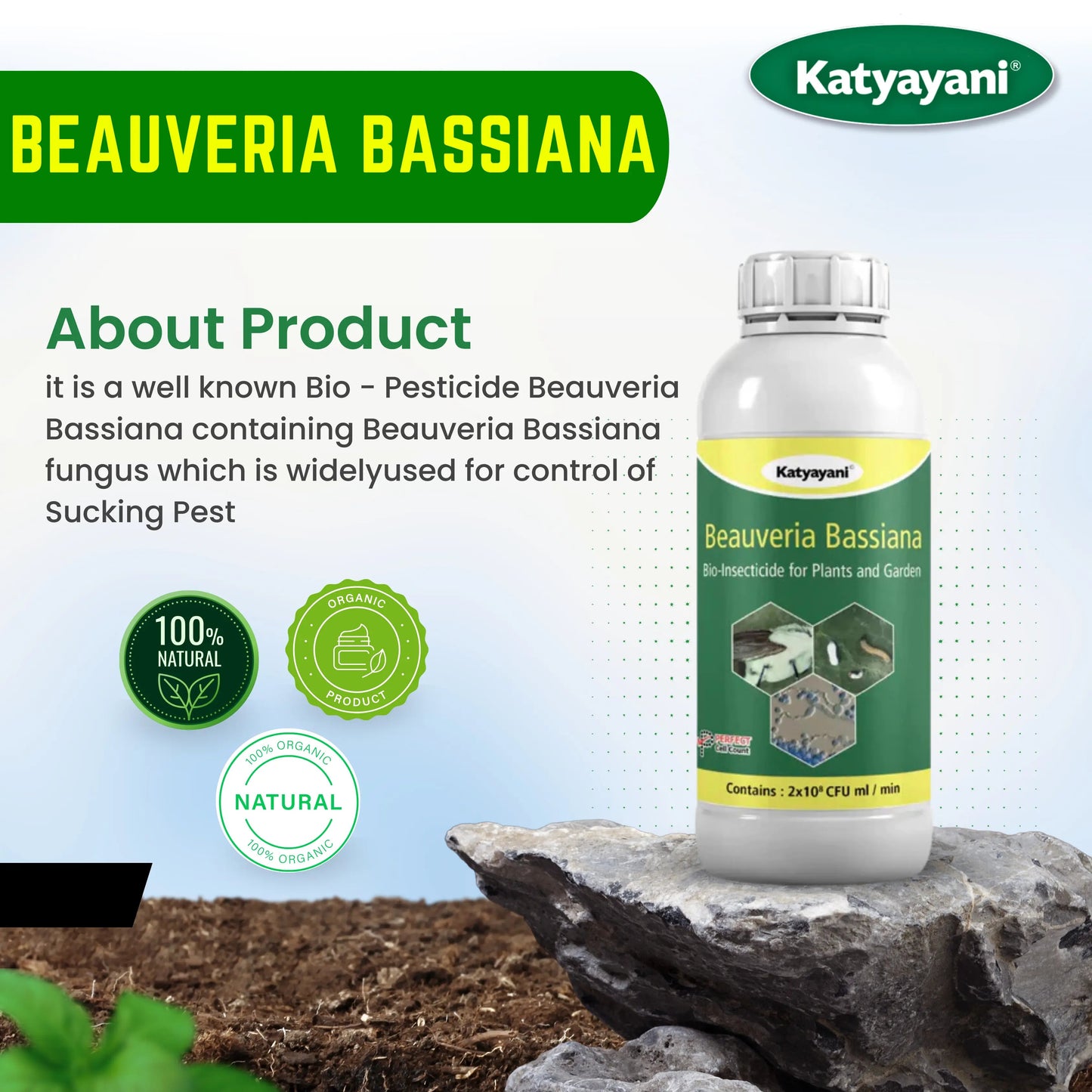 Beauveria Bassiana Liquid Bio-Insecticide for Organic Pest Control in USA Gardens & Farms