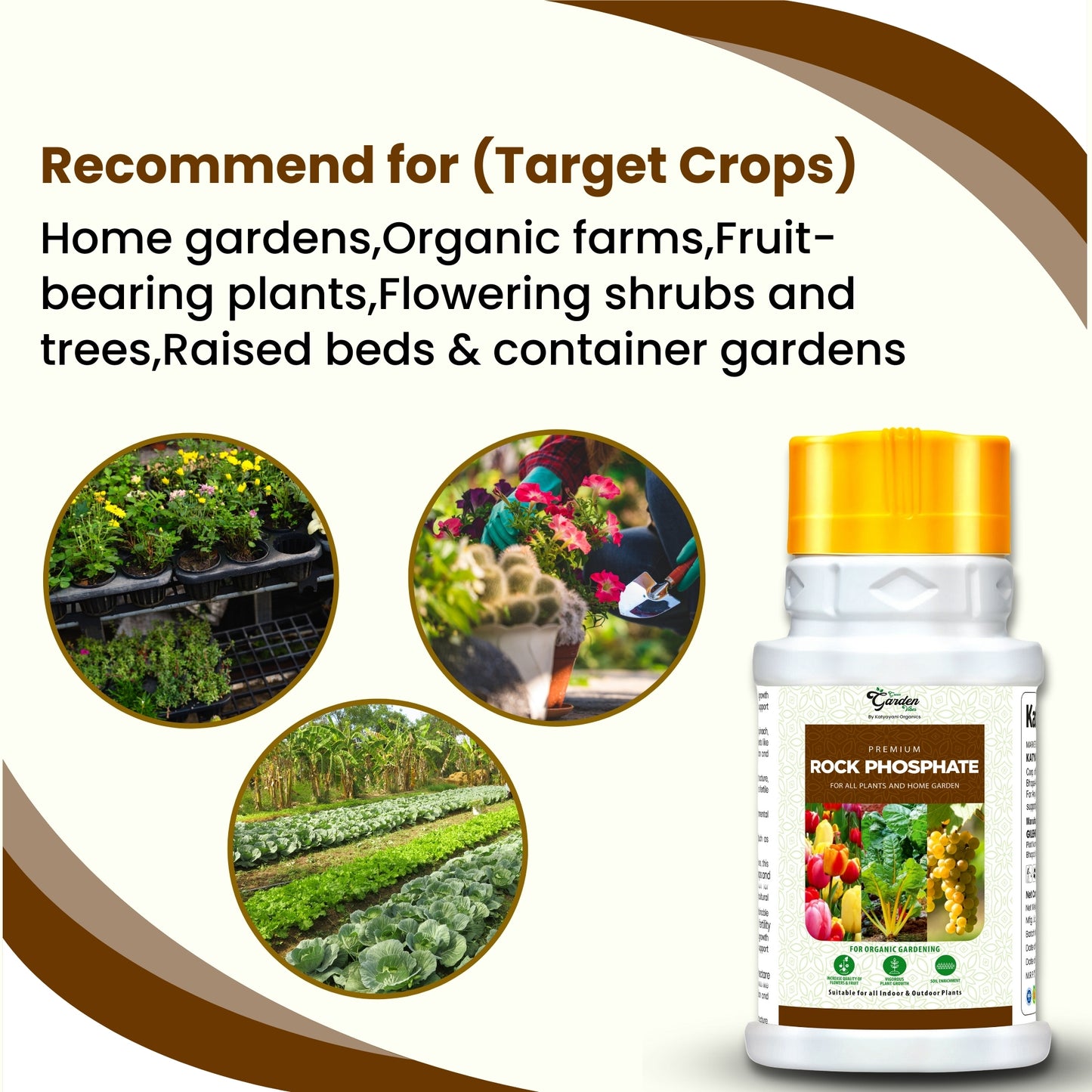 GGV ORGANICS Premium Rock Phosphate (Boost Root Growth & Flowering)
