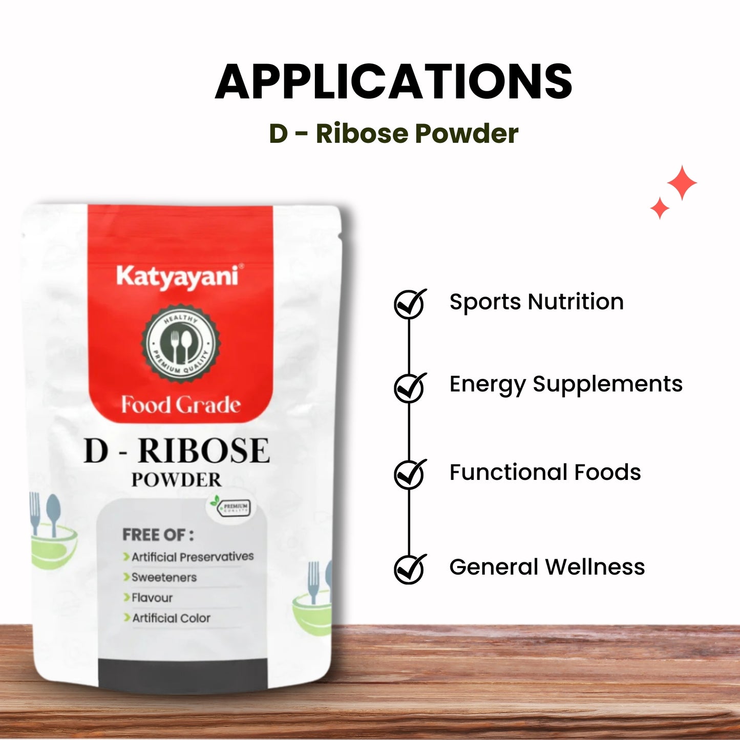 GGV D - Ribose Powder 1 kg (2.2lb)-Food Grade | Supports Muscle Recovery |Promotes Heart Health