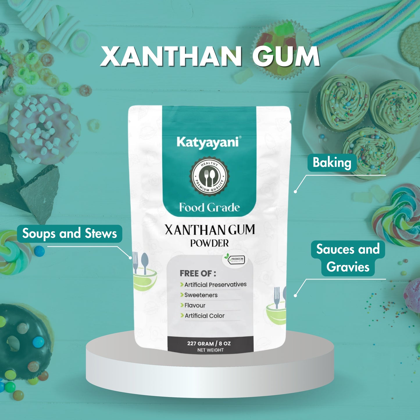 Xanthan Gum 227 gm (8oz)- Food Grade