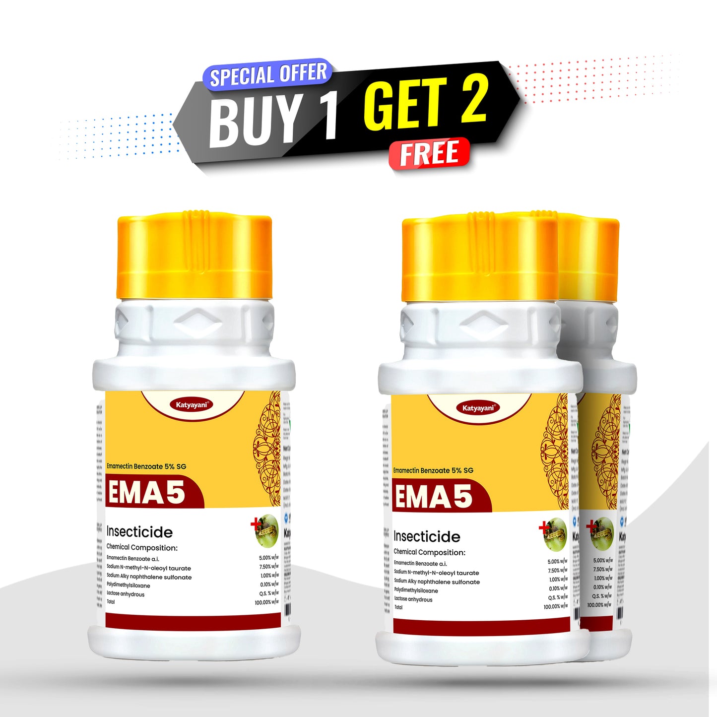 🐛 GGV Katyayani EMA‑5 | Emamectin Benzoate 5% WG Insecticide 🚜 Buy 1 Get 2 FREE