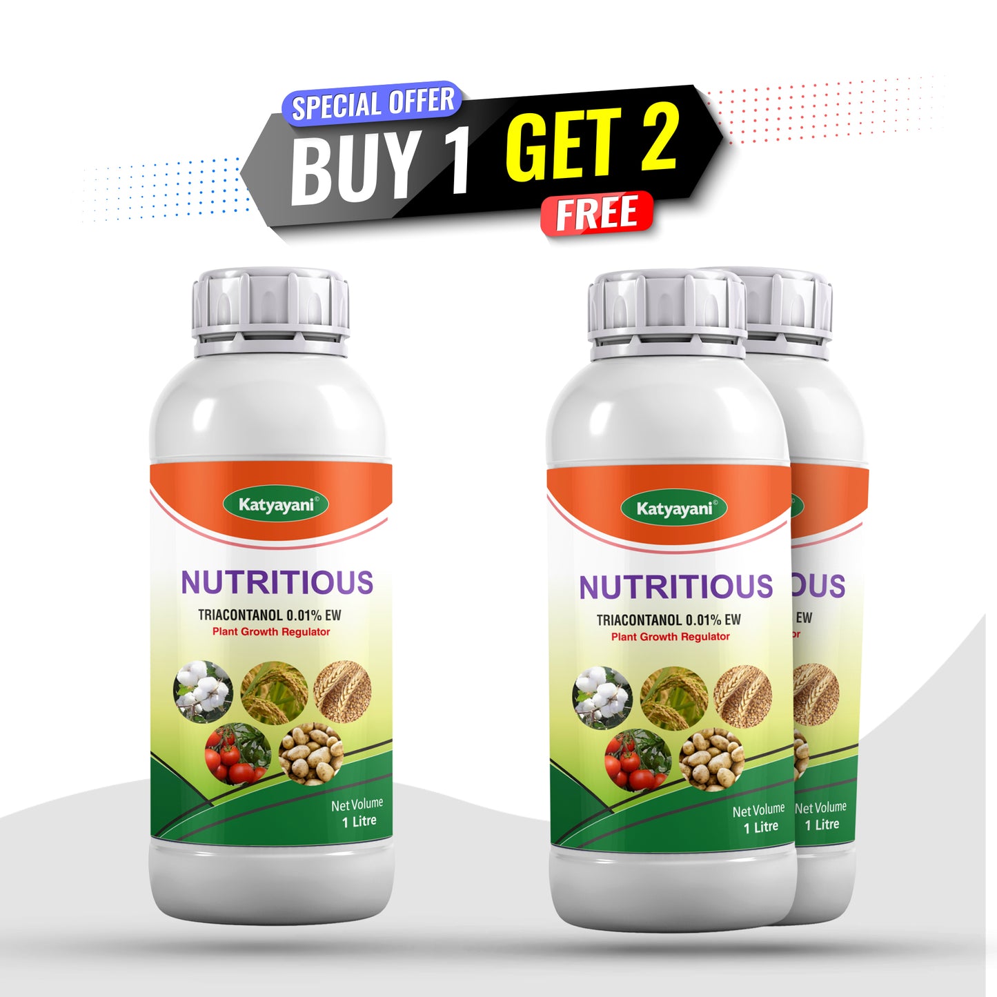 GGV Nutritious โ Triacontanol 0.01% EW Plant Growth Regulator ๐ Buy 1 Get 2 FREE |
