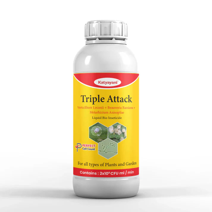 Katyayani Triple Attack – Organic Biological Insecticide | Liquid Fungal Pest Control | Non-Toxic