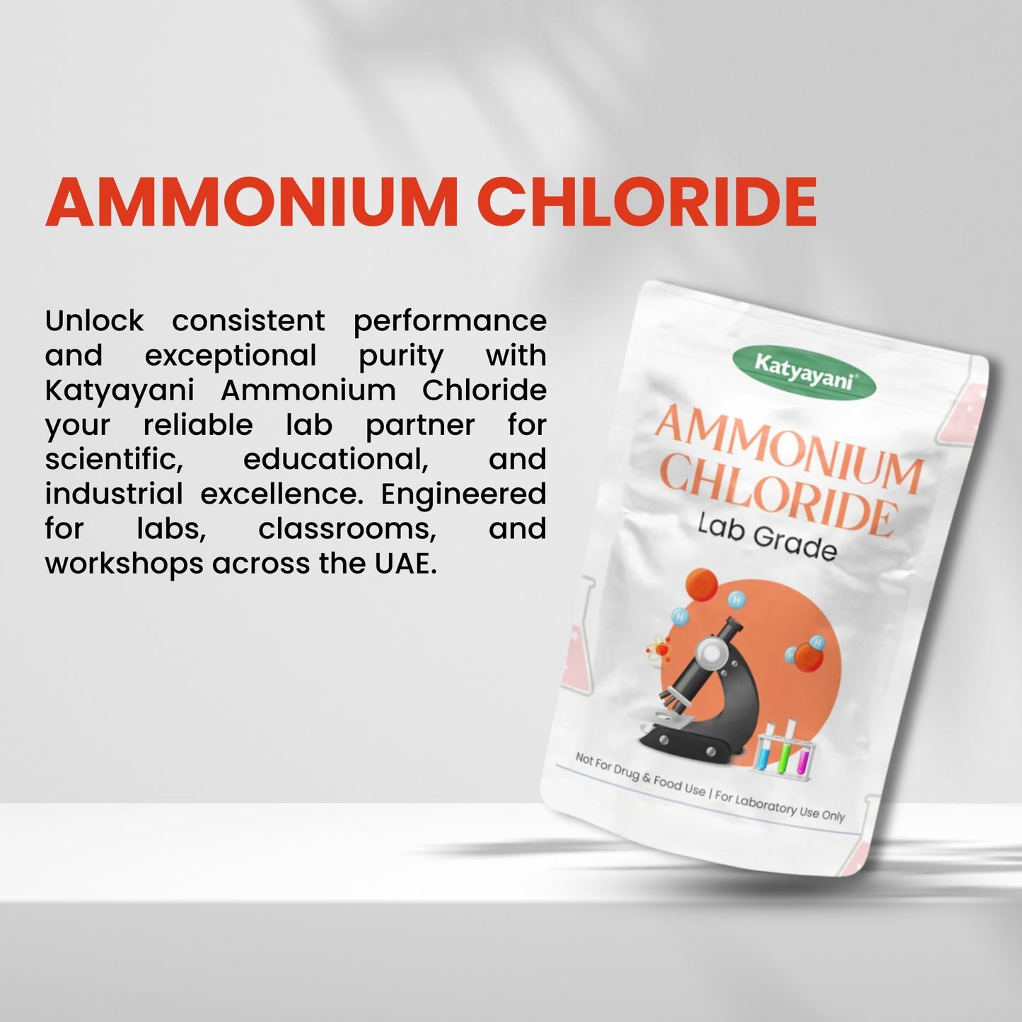 GGV Ammonium Chloride Laboratory-Grade 500gm (18oz)