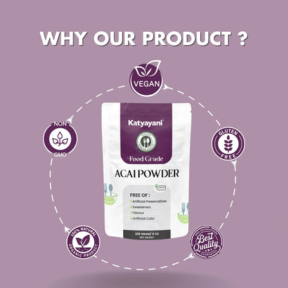 GGV Organic Acai Powder Superfood, Vegan, Non-GMO, Gluten Free -Food Grade