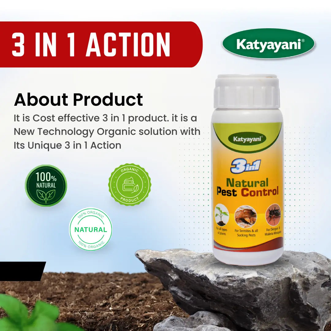 GGV Organic 3-in-1 Pesticide Spray for Home & Garden – Natural Solution for Plants, Ants, Termites & Mosquitoes | UAE Delivery