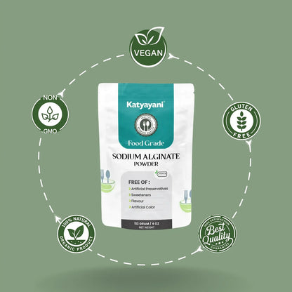 GGV Sodium Alginate 113 gm (4oz)-Food Grade (Natural Plant Growth Promoter & Soil Conditioner)