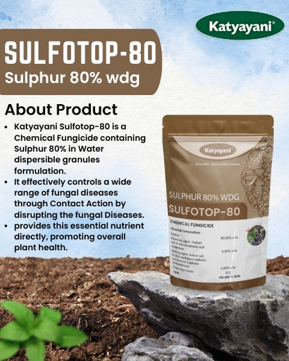 Katyayani Sulfotop 80 – Sulphur 80% WDG 🎁 Buy 1 Get 2 Free
