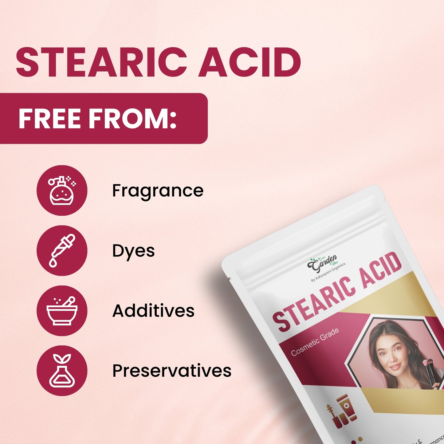 GGV Stearic Acid 454gm -Food Grade