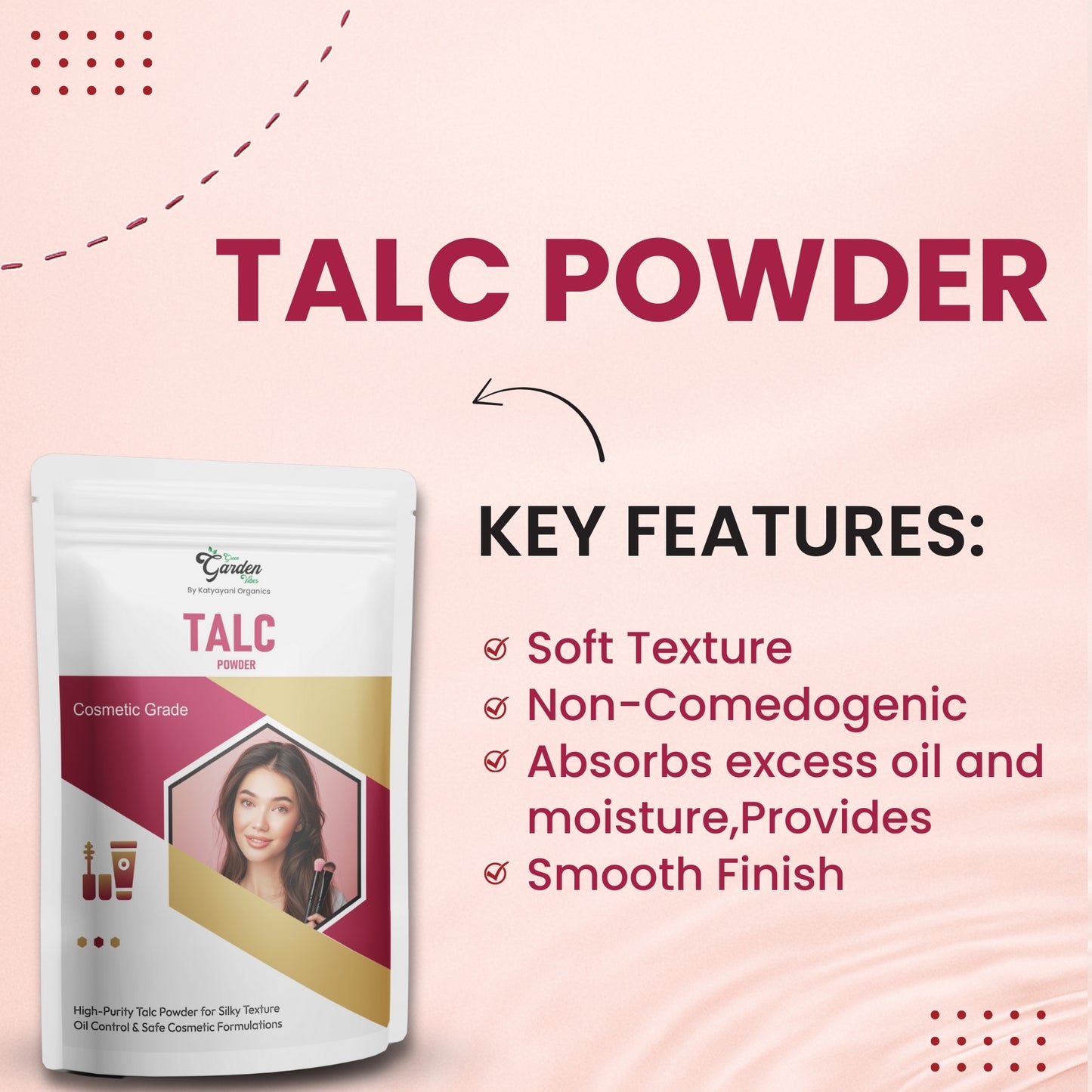 GGV Talc Powder, 500gm (18oz)-Cosmetic Grade