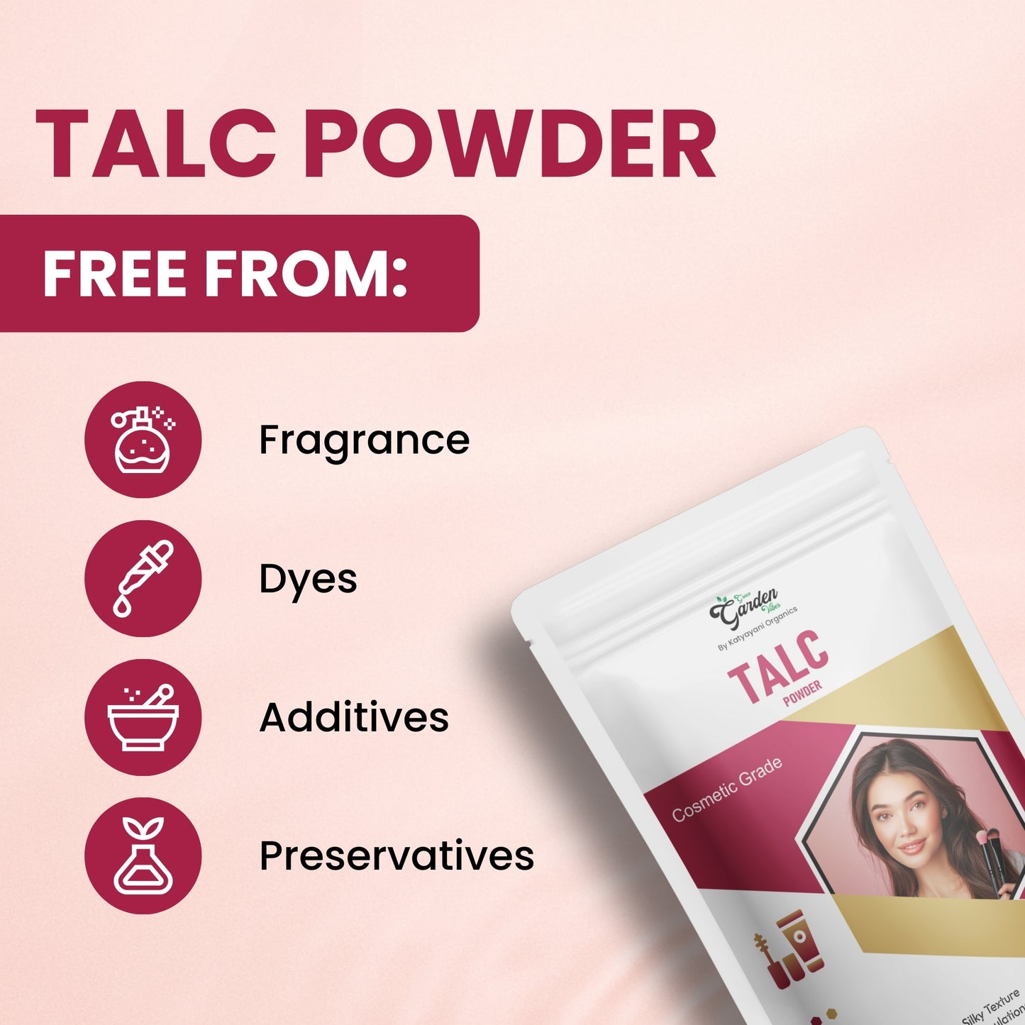 GGV Talc Powder, 500gm (18oz)-Cosmetic Grade