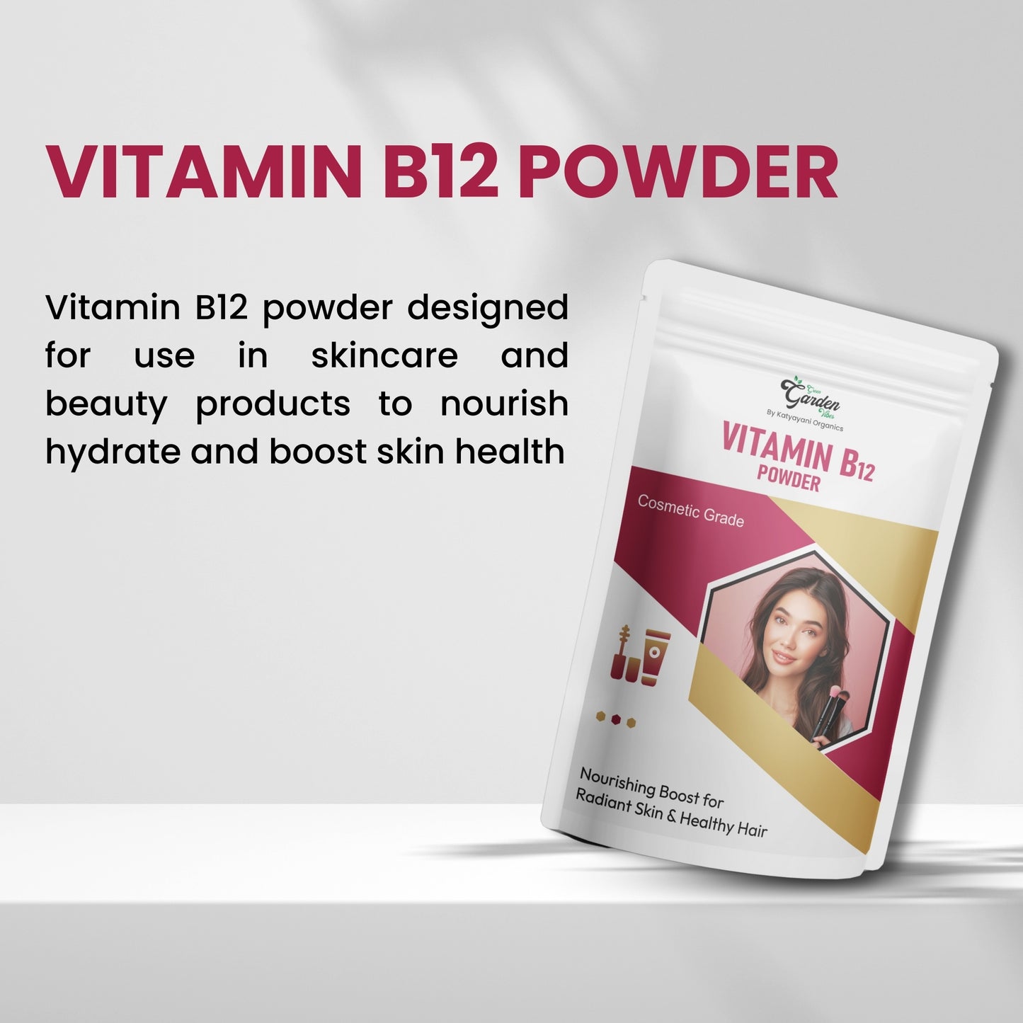 GGV Vitamin B12 Powder 113 gm (4 oz)-Cosmetic Grade |  Nourishing Boost for Radiant Skin & Healthy Hair