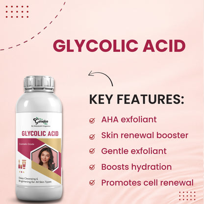 GGV Glycolic Acid Powder 100 gm (3.6 oz)-Cosmetic Grade | Deep Cleansing & Brightening for All Skin Types