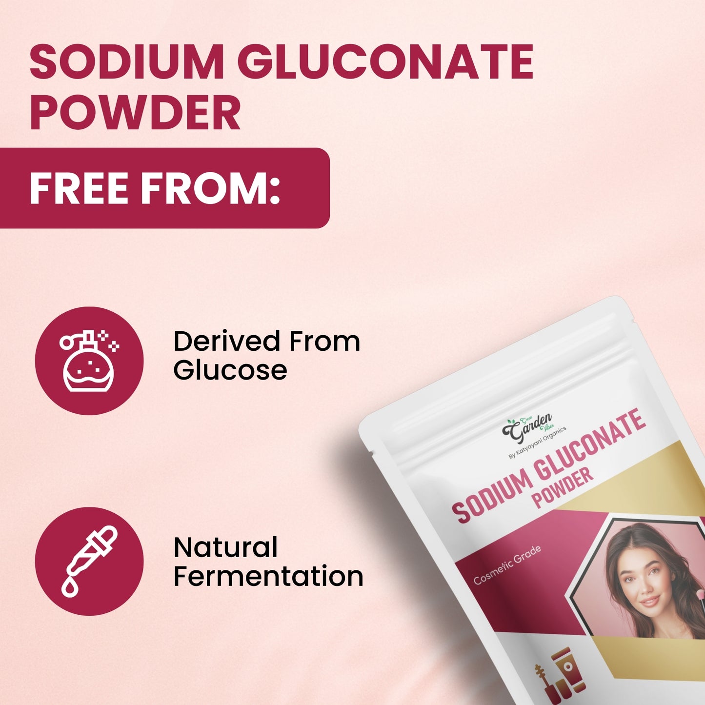 GGV Sodium Gluconate Powder 120 gm (4 oz)-Cosmetic Grade