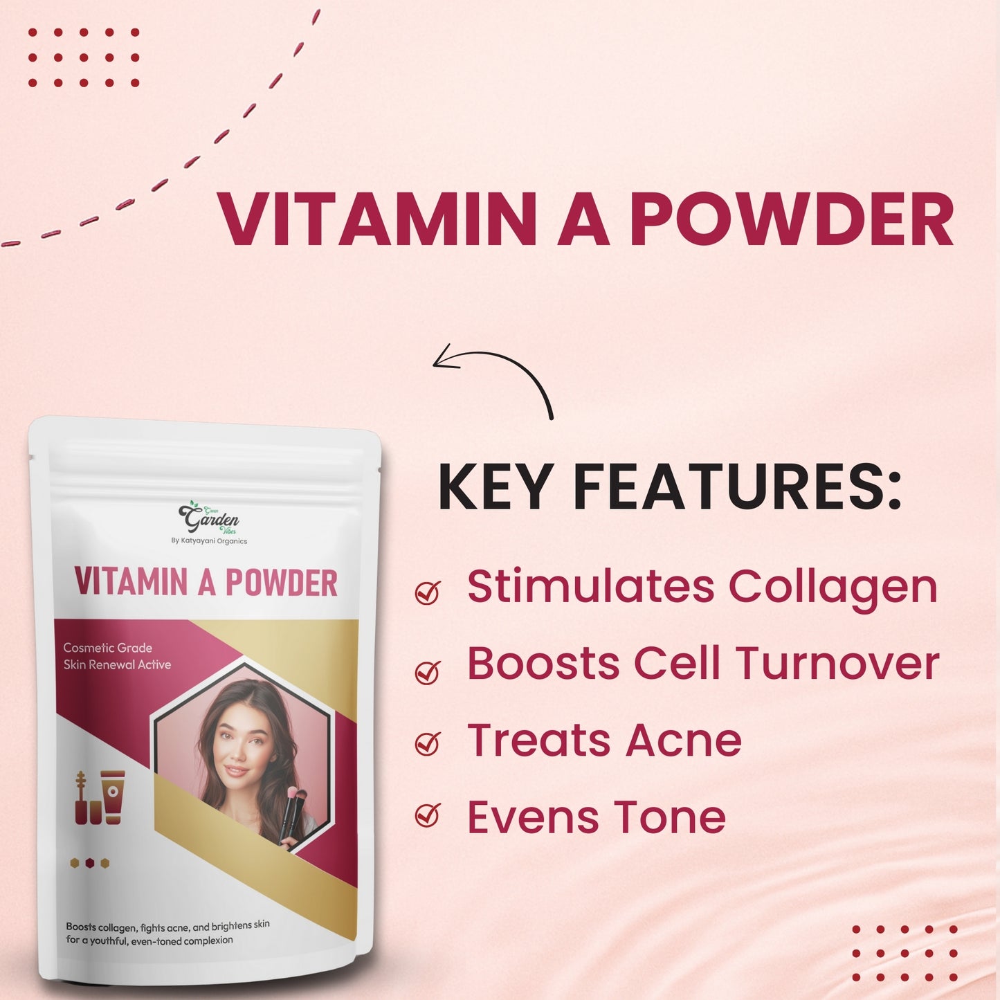 GGV Vitamin A Powder 113 gm (4 oz)-Cosmetic Grade