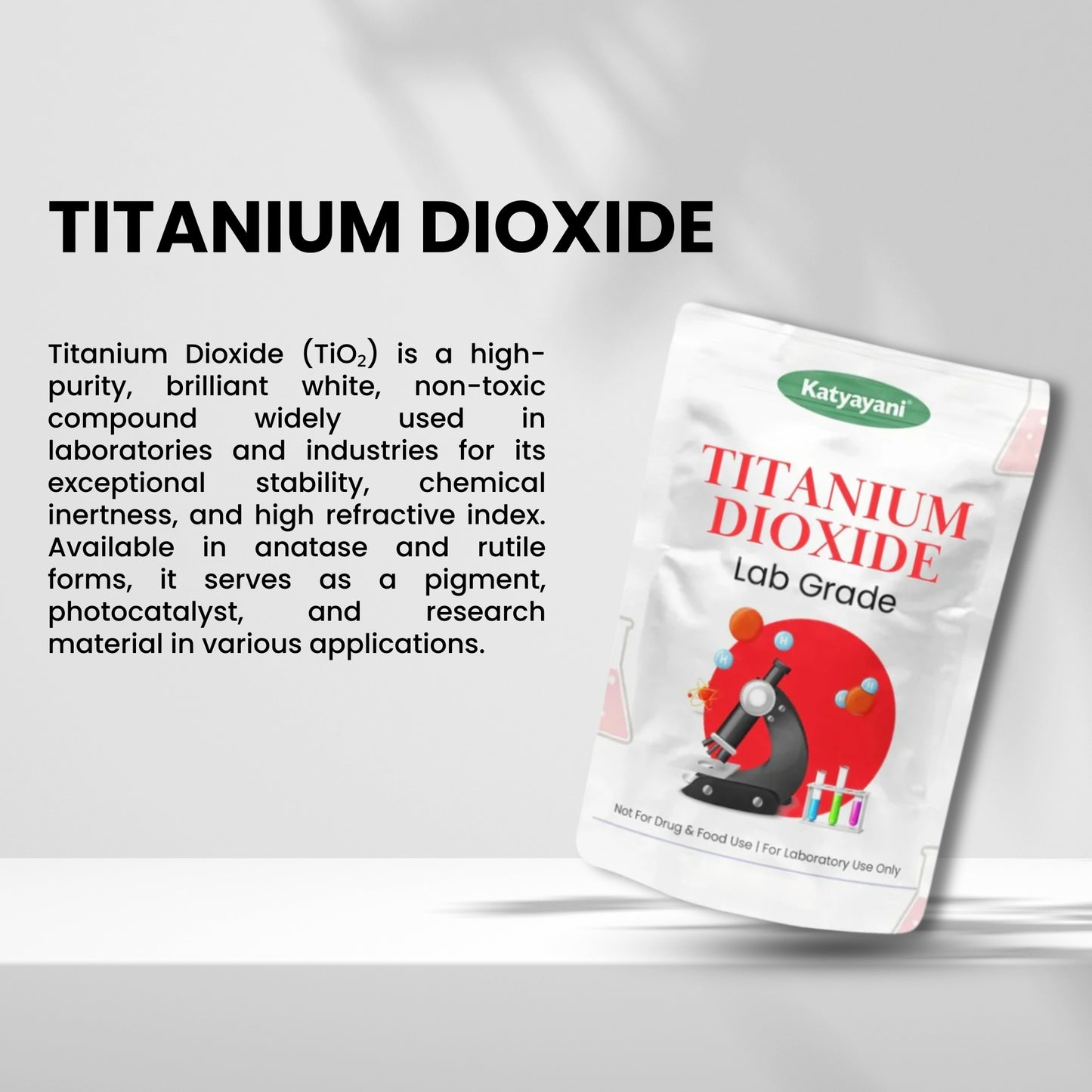 GGV Titanium Dioxide: Lab Grade (TiO2) (0.8lb)