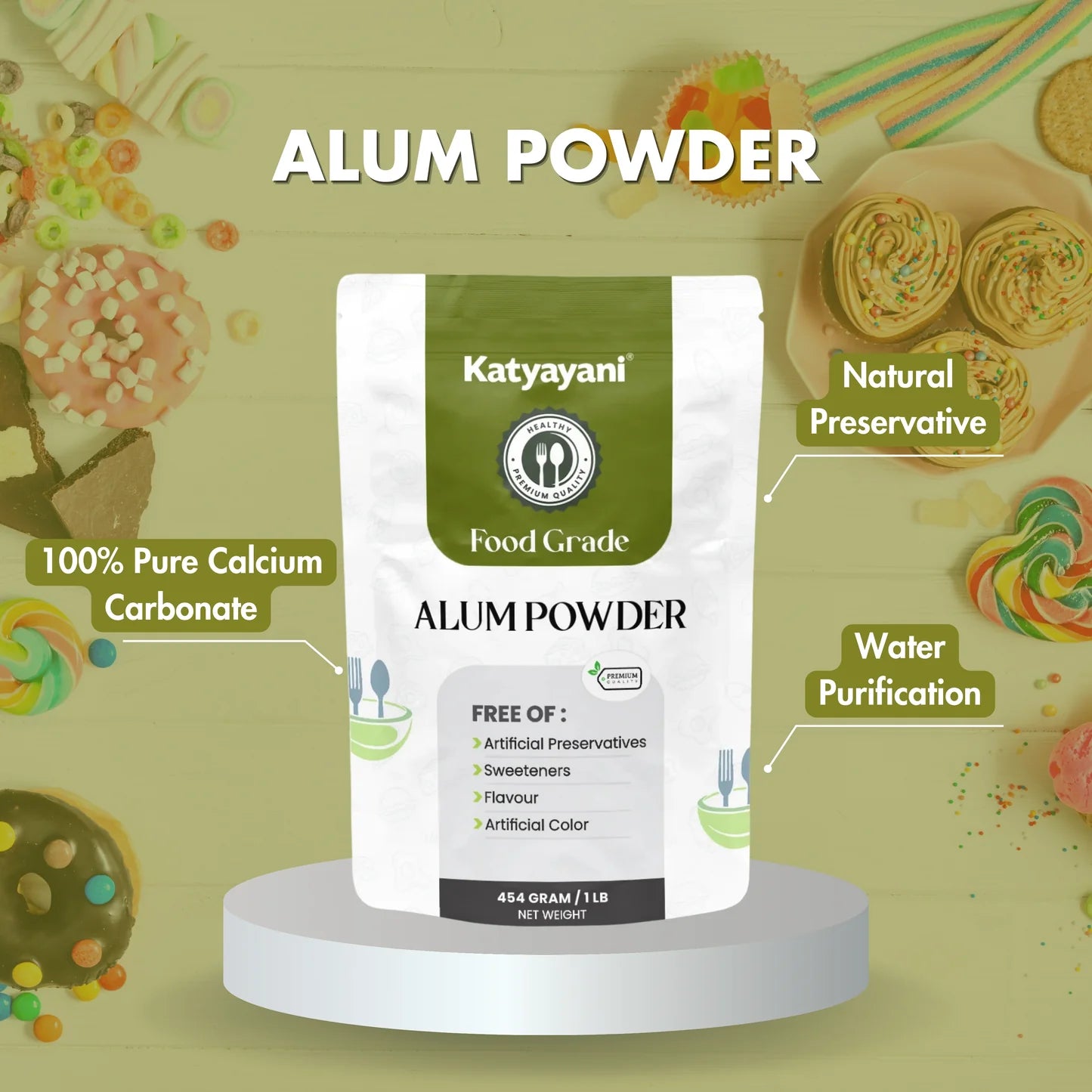 GGV Alum Powder - Food Grade (454 gm (1 lb))