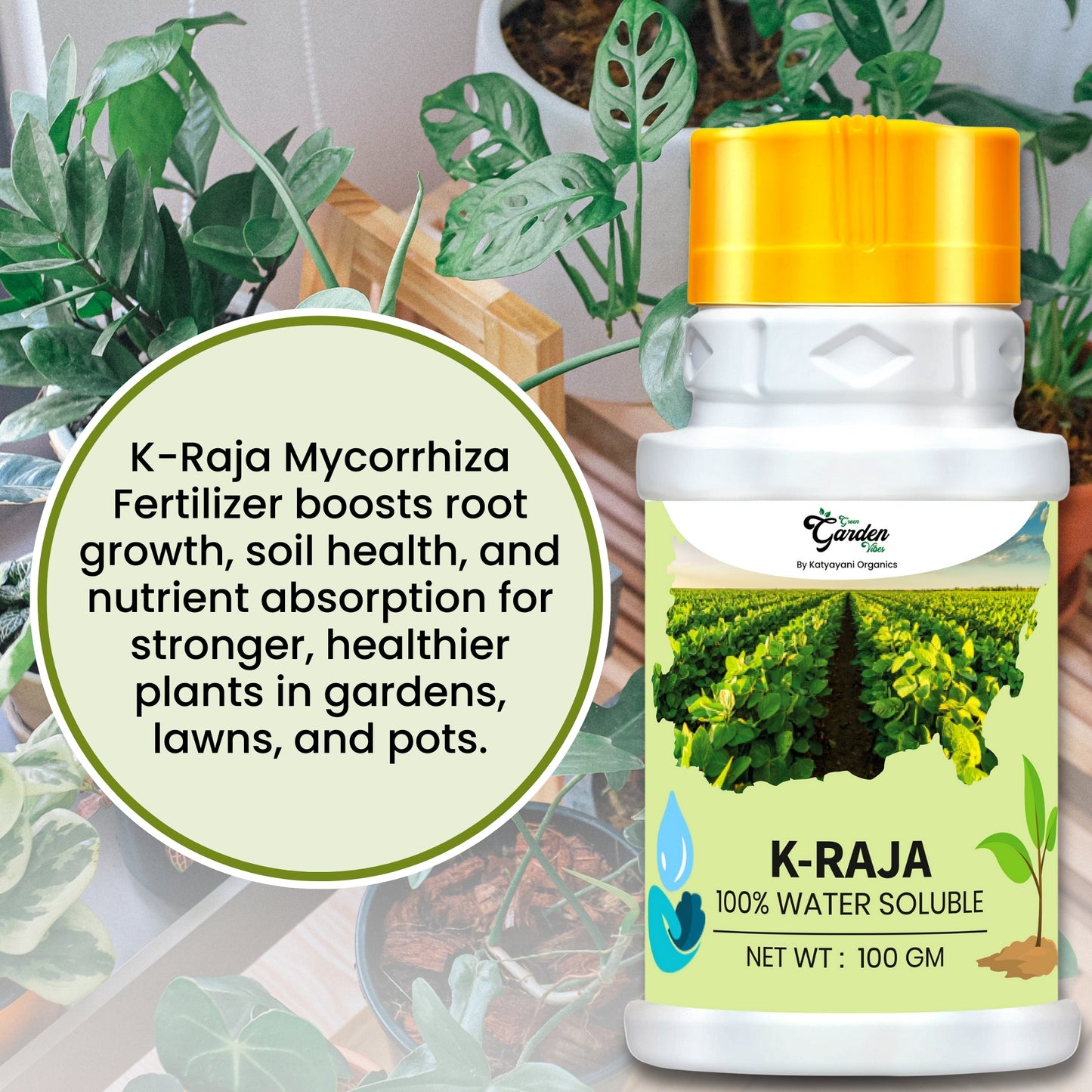 Katyayani K-RAJA | Mycorrhizal Biofertilizer | 100% Water Soluble