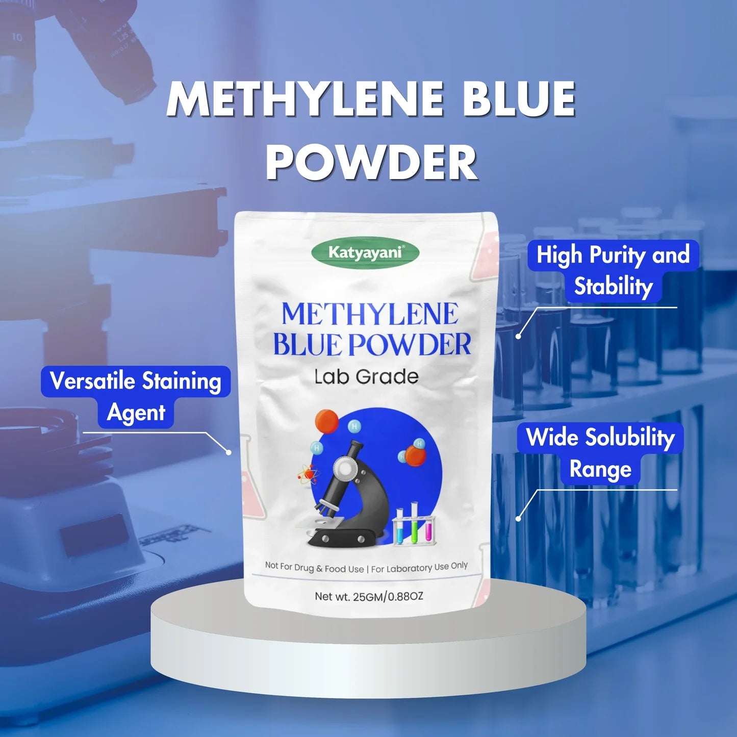 GGV Methylene Blue Powder 25gm (0.880z)-Lab Grade