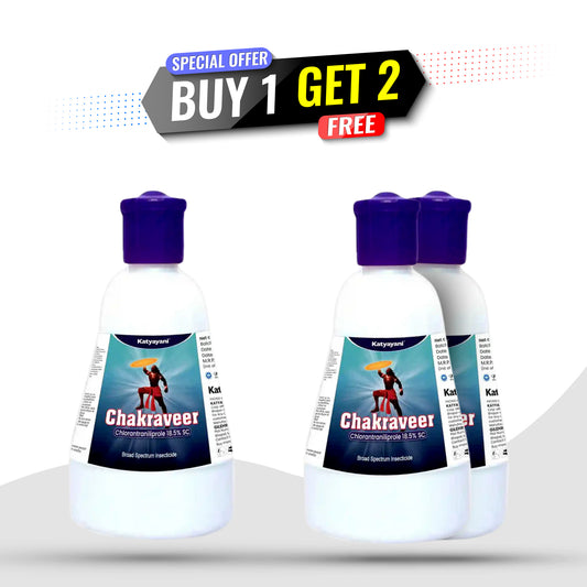 GGV Katyayani Chakraveer – Chlorantraniliprole 18.5% SC | Broad-Spectrum Contact & Systemic Insecticide 🚀 Buy 1 Get 2 FREE