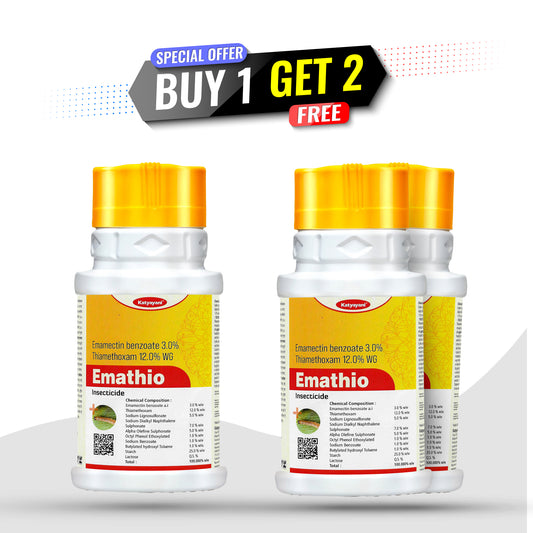 🐛 GGV Katyayani EMATHIO | Emamectin Benzoate 3% + Thiamethoxam 12% WG | 100g Insecticide 🚜 Buy 1 Get 2 FREE
