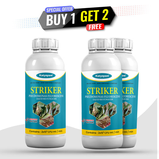 Katyayani Pseudomonas Fluorescence Bio Fungicide | Soil + Foliar | Organic | Bacteria-Based Disease Control | 1L buy 1 get 2 free