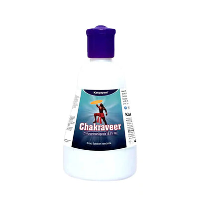 GVV Katyayani Chakraveer | Chlorantraniliprole 18.5% SC Insecticide | Broad-Spectrum Pest Control for Caterpillars, Borers & Moths | Systemic & Contact Action | IPM Compatible