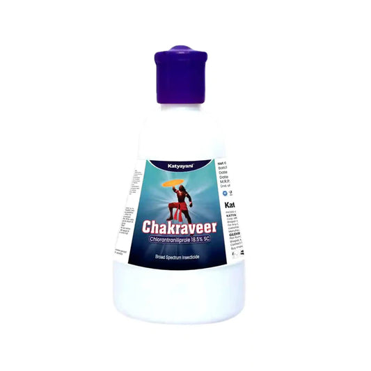 GVV Katyayani Chakraveer | Chlorantraniliprole 18.5% SC Insecticide | Broad-Spectrum Pest Control for Caterpillars, Borers & Moths | Systemic & Contact Action | IPM Compatible