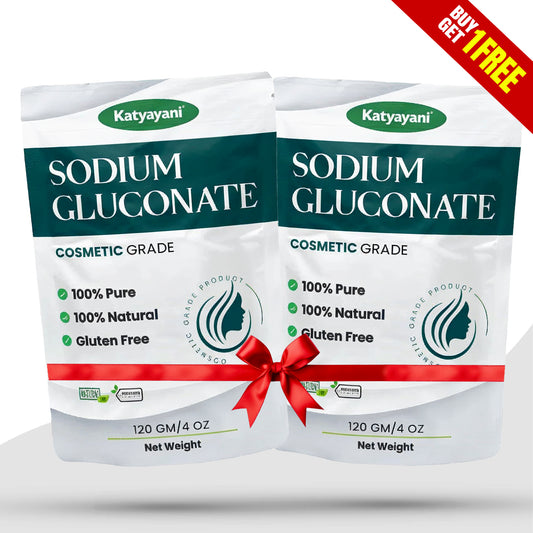 GGV Sodium Gluconate Powder 120 gm (4 oz) – Cosmetic Grade | Buy 1 Get 1 Free | Chelating Agent & pH Regulator for Skincare Formulations