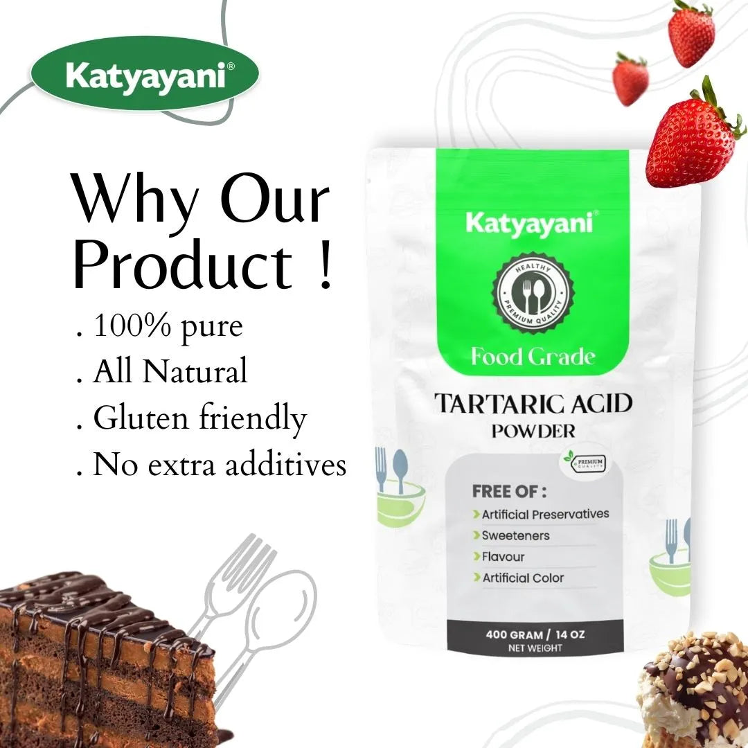 GGV Tartaric Acid 400gm (14 oz)-Food Grade
