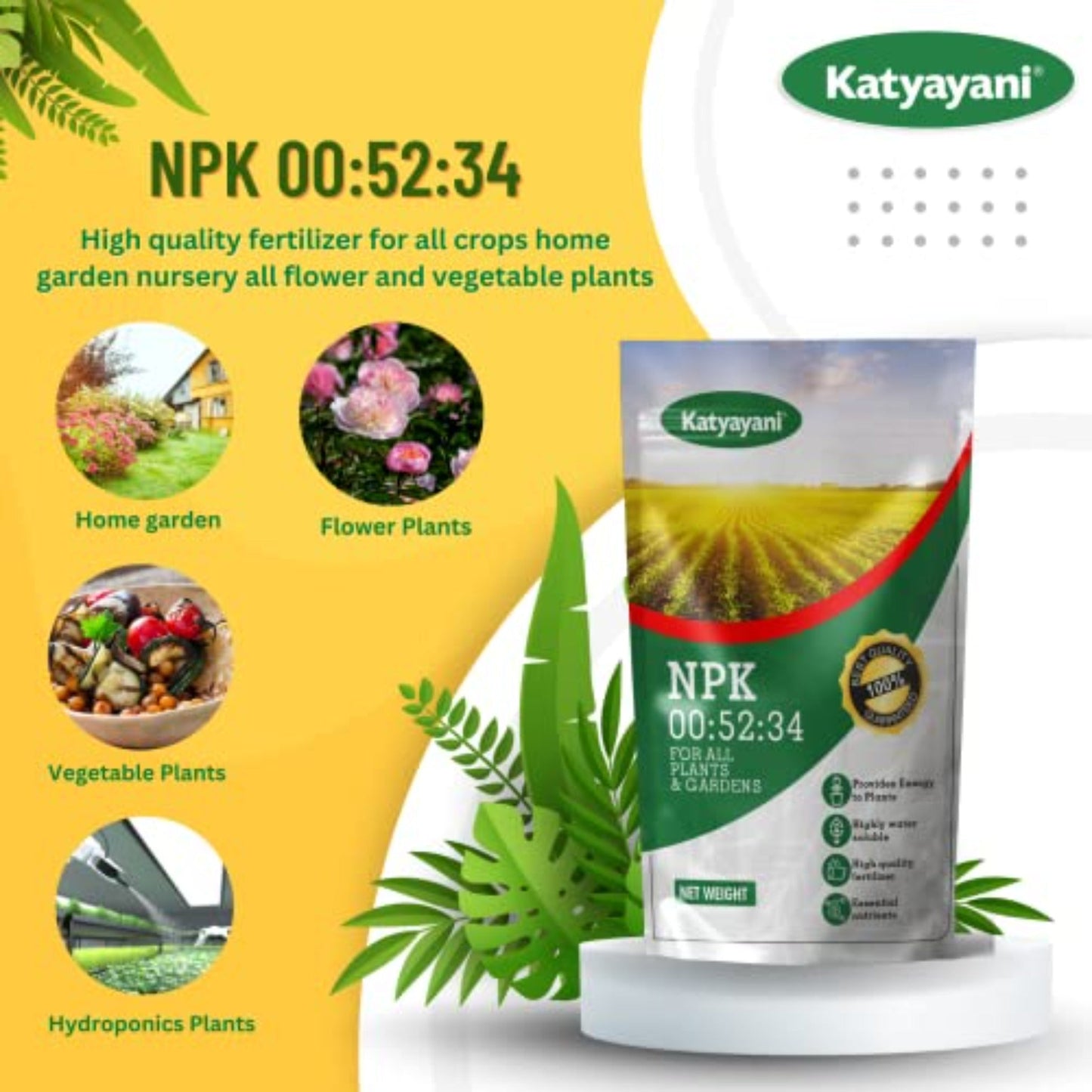 GGV NPK 00 - 52 - 34 All Purpose Fertilizer Powder