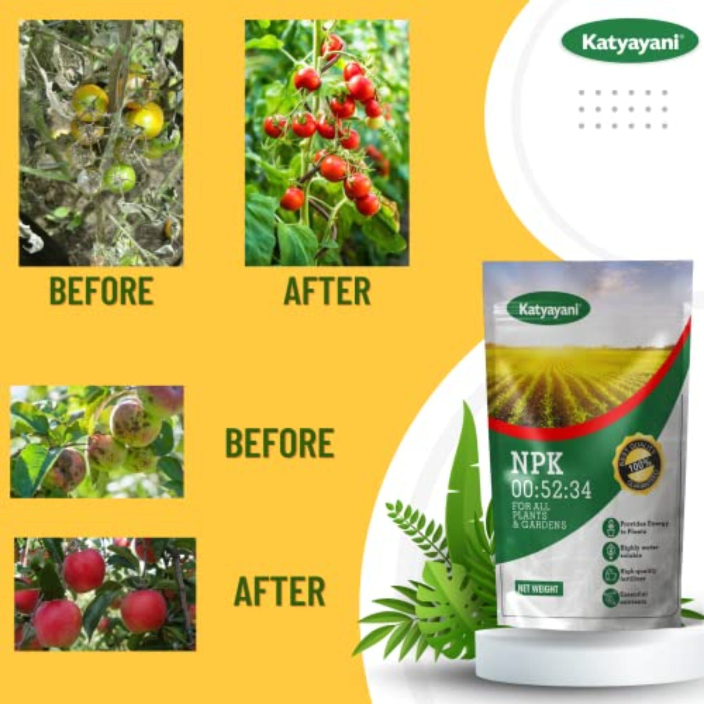 GGV NPK 00 - 52 - 34 All Purpose Fertilizer Powder